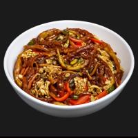 Острый салат с кальмаром