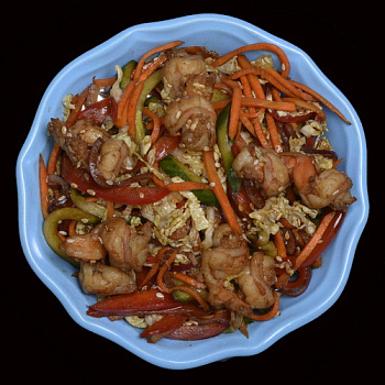 Тайский салат с креветкой