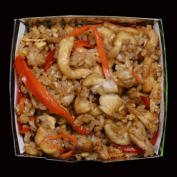 Рис с курицей в устричном соусе WOK